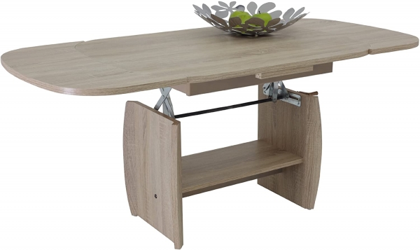 Couchtisch Michael III Dekor Eiche Sonoma | ausziehbar + höhenverstellbar